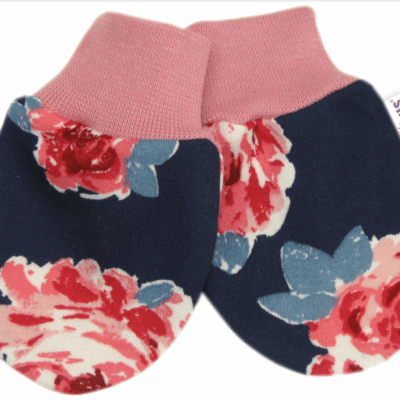 Baby Nellys: Dojčenské rukavičky Ruže (56/62)