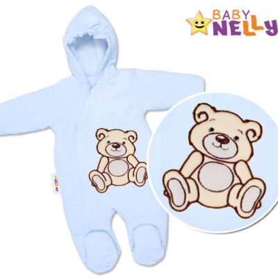 BABY NELLYS Kombinézka/overal Medvedík Teddy - modrá
