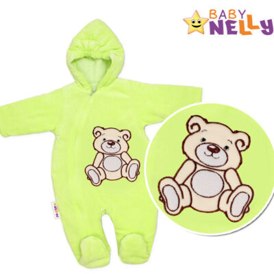 BABY NELLYS Kombinézka/overal Medvedík Teddy - zelená