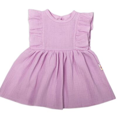 Baby Nellys Ľahké mušelínové šatočky, lila