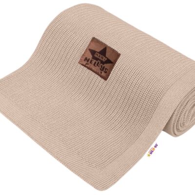 Baby Nellys Luxusná bambusová detská deka, 75x100 cm, béžová