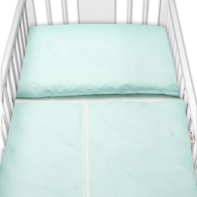 Baby Nellys: 2-dielne obliečky Royal Baby (mätová)