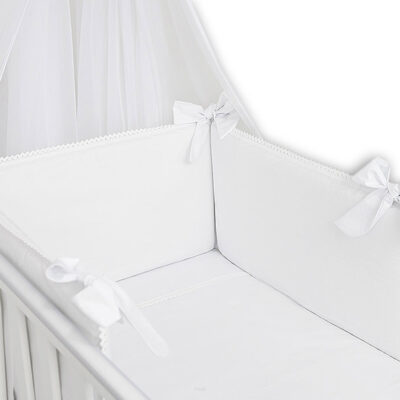 Baby Nellys: 3-dielny set Mantinel Royal Baby (biela)