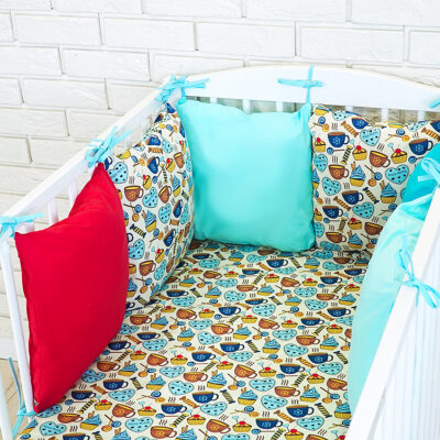 Baby Nellys Mantinel BE LOVE RETRO vankúšikový s obliečkami vzor č. 9