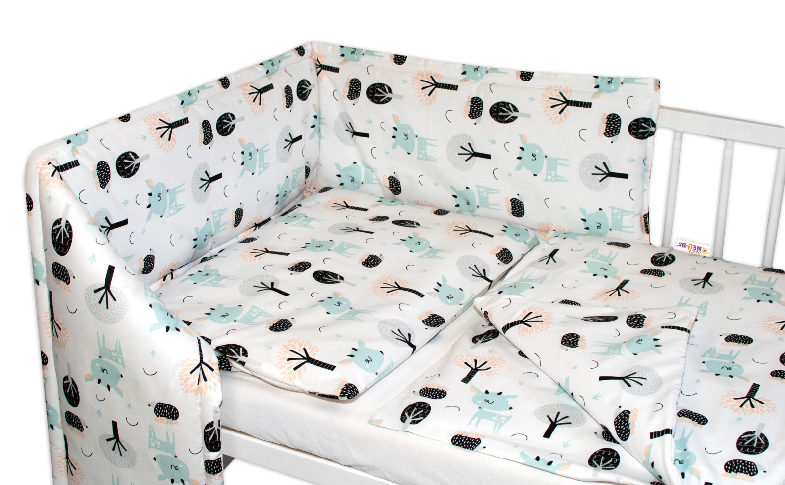 Baby Nellys Mantinel s obliečkami - Srnečci