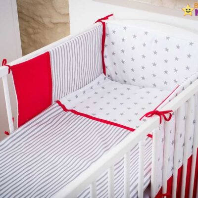 Baby Nellys Mantinel s obliečkami Stars be Love  č. 10