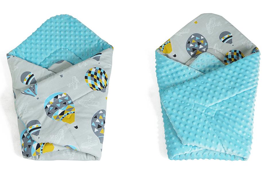 Baby Nellys: Zavinovačka Minky Balón (sv. modrá)