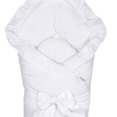 Baby Nellys: Biela rýchlozavinovačka s volánom