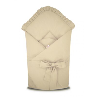 Baby Nellys Rýchlozavinovačka s volánikom a stuhou - Royal - béžová