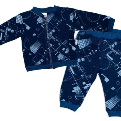 BABY NELLYS Tepláková súprava COOL, modrá, veľ. 68