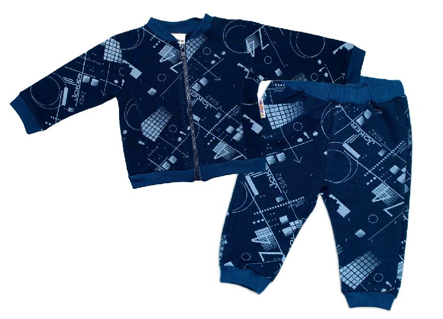 BABY NELLYS Tepláková súprava COOL, modrá, veľ. 68