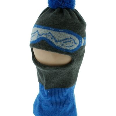 Baby Nellys: Zimná kukla s bambuľou (modrá okuliare)