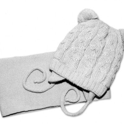 BABY NELLYS: Zimná čiapka TEDDY (sivá, 62/68)