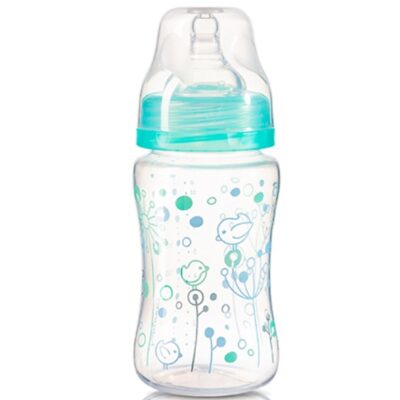 BabyOno Antikoliková fľaštička so širokým hrdlom - mätová