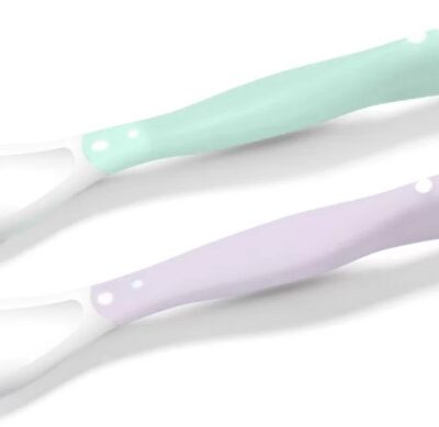 BabyOno: Flexibilné lyžičky 2ks (mätová/lila)