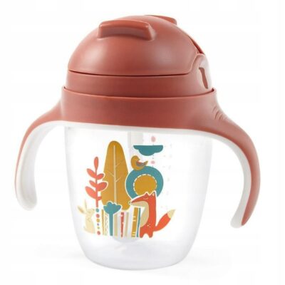 BabyOno: Hrnček so slamkou 240ml (medený)