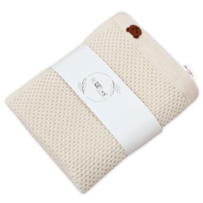 Bambusová deka pre bábätko Teddy, 80x100cm - smotanová, ekru