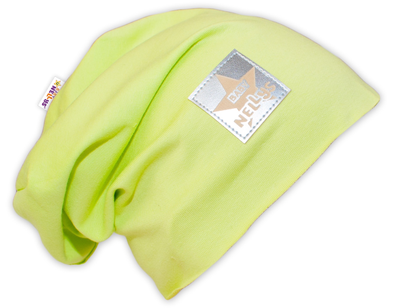 Bavlnená čiapočka Baby Nellys ® - limetka, vel. 92/98