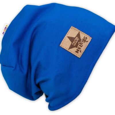 Bavlnená čiapočka Baby Nellys ® - tm. modrá, vel. 104/128