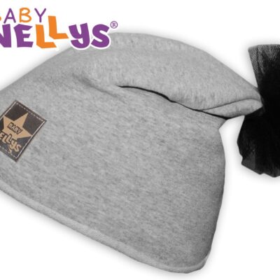 Baby Nellys: Čiapočka Tutu kvetinka (sivý melír)