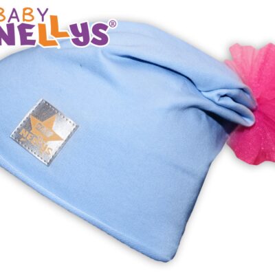 Baby Nellys: Čiapočka Tutu kvetinka (sv. modrá)
