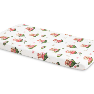 Bavlnená prestieradlo do postieľky 120x60cm - Medvedík Ruženka