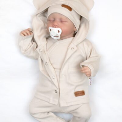 Bavlnená súprava pre bábätko do pôrodnice 5D, Made with love, ecru, veľ. 62