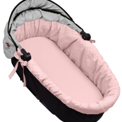 Bavlnená vložka do kočíkov/koše s penovým matracom, Baby Nellys, púdrovo ružová