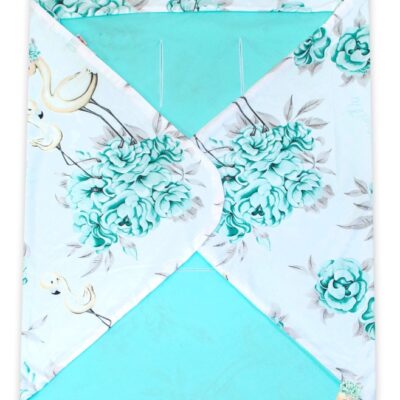 Baby Nellys: Zavinovacia deka Plameniak (mätová)