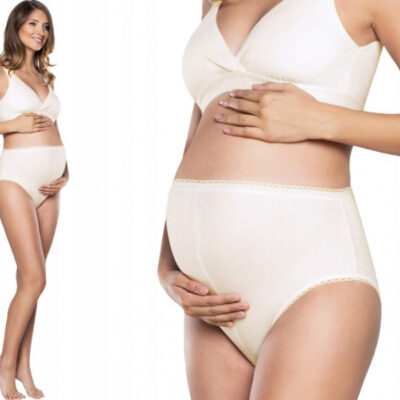 Bavlnené nohavičky Mama maxi, 1ks v balení, béžové, veľ. XL