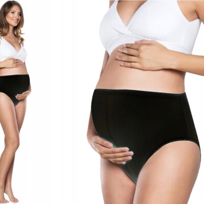 Bavlnené nohavičky Mama maxi, 1ks v balení, čierné, veľ. XL