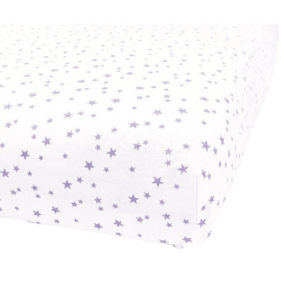 Bavlněné prestieradlo do postielky 60x120cm - biele s mini hviezdičkami