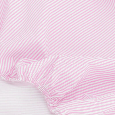 Bavlněné prestieradlo do postielky 60x120cm - ružový jemný prúžok