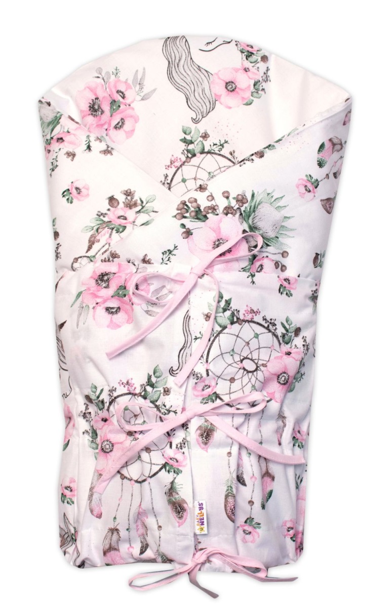 Povlak na retro zavinovačku LALLY Sny Jednorožca (biely)