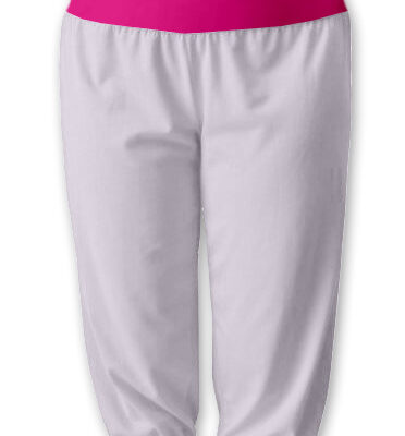 Be MaaMaa Športové 3/4 legíny CAPRI - biela / ružová