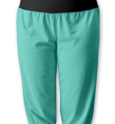 Be MaaMaa Športové 3/4 legíny CAPRI - mäta / čierna