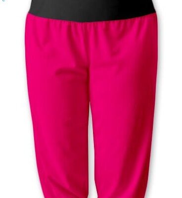 Be MaaMaa Športové 3/4 legíny CAPRI - ružová / čierna