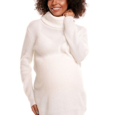 Be MaaMaa: Biely svetrík s rolákom POLY