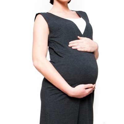 Be MaaMaa Tehotenská, dojčiace nočná košeľa Iris - grafit, B19