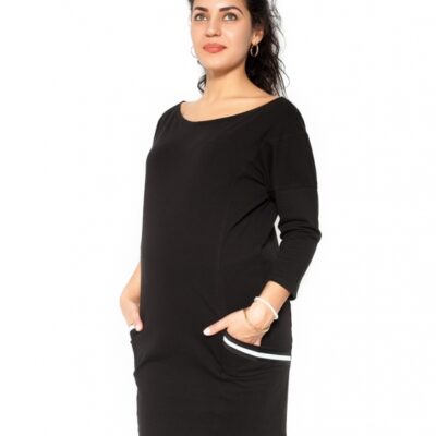 Be MaaMaa Těhotenská šaty Bibi - čierne - S