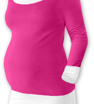 Be MaaMaa Tehotenská tunika DUO - ružová / biela