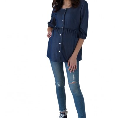 Be MaaMaa Tehotenská tunika Kr. rukáv - granat, vel. L