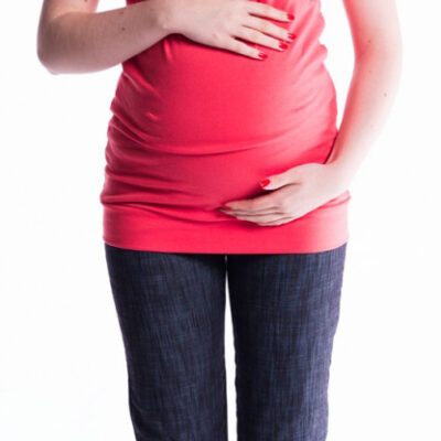 Be MaaMaa Tehotenské a dojčiace tričko s kapucňou, kr. rukáv - koral