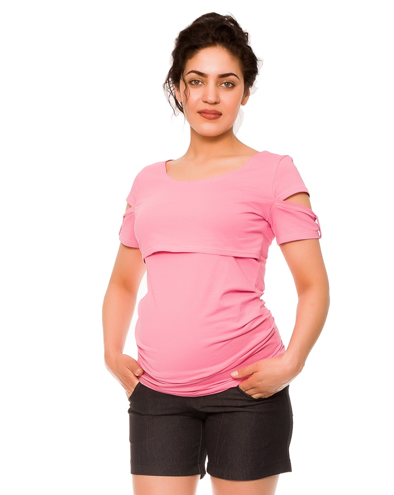 Be MaaMaa Tehotenské kraťasy Jeans Crush - černé, vel´. XL