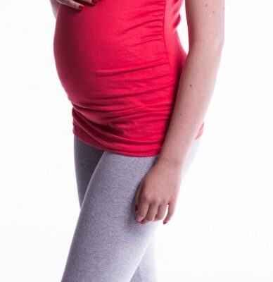 Be MaaMaa Tehotenské legíny - sivý melír, veľ. XXL