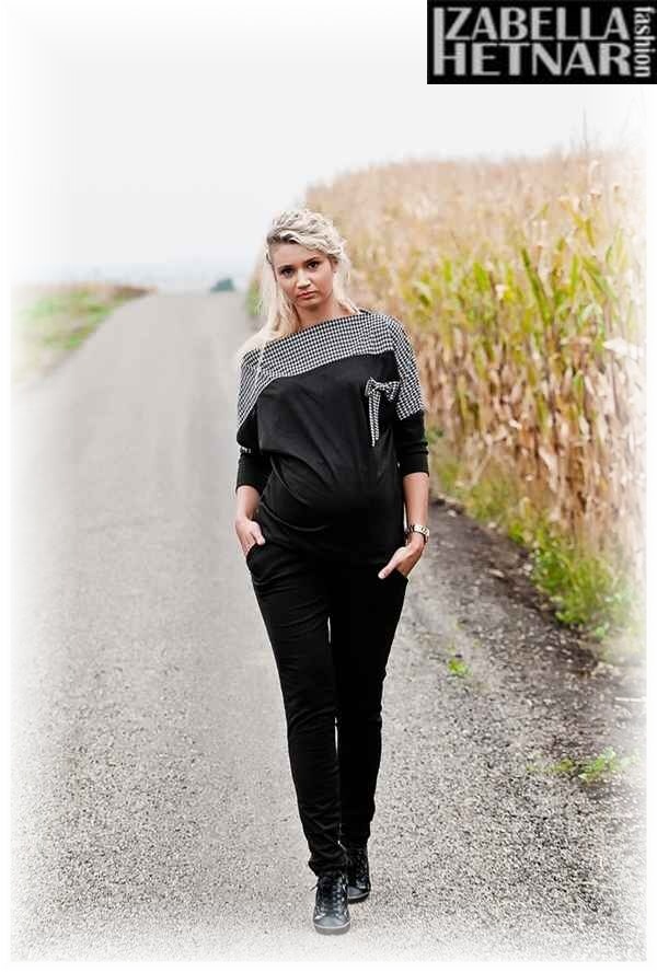 Be MaaMaa Tehotenské nohavice Kaja - čierne, vel. XS