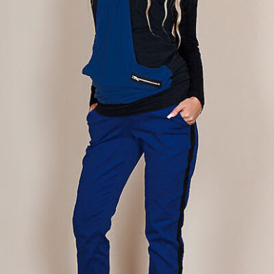 Be MaaMaa Tehotenské nohavice Karolina - Modré, vel. XS