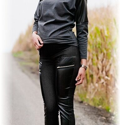 Be MaaMaa Tehotenské nohavice Lavra - čierne, vel. L