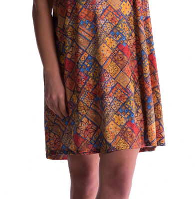 Be MaaMaa Tehotenské šaty s odhalenými ramenami - tehlové