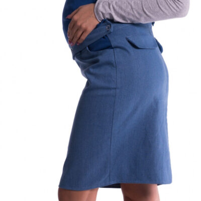 Be MaaMaa Tehotenské šaty / sukne s trakmi - modré